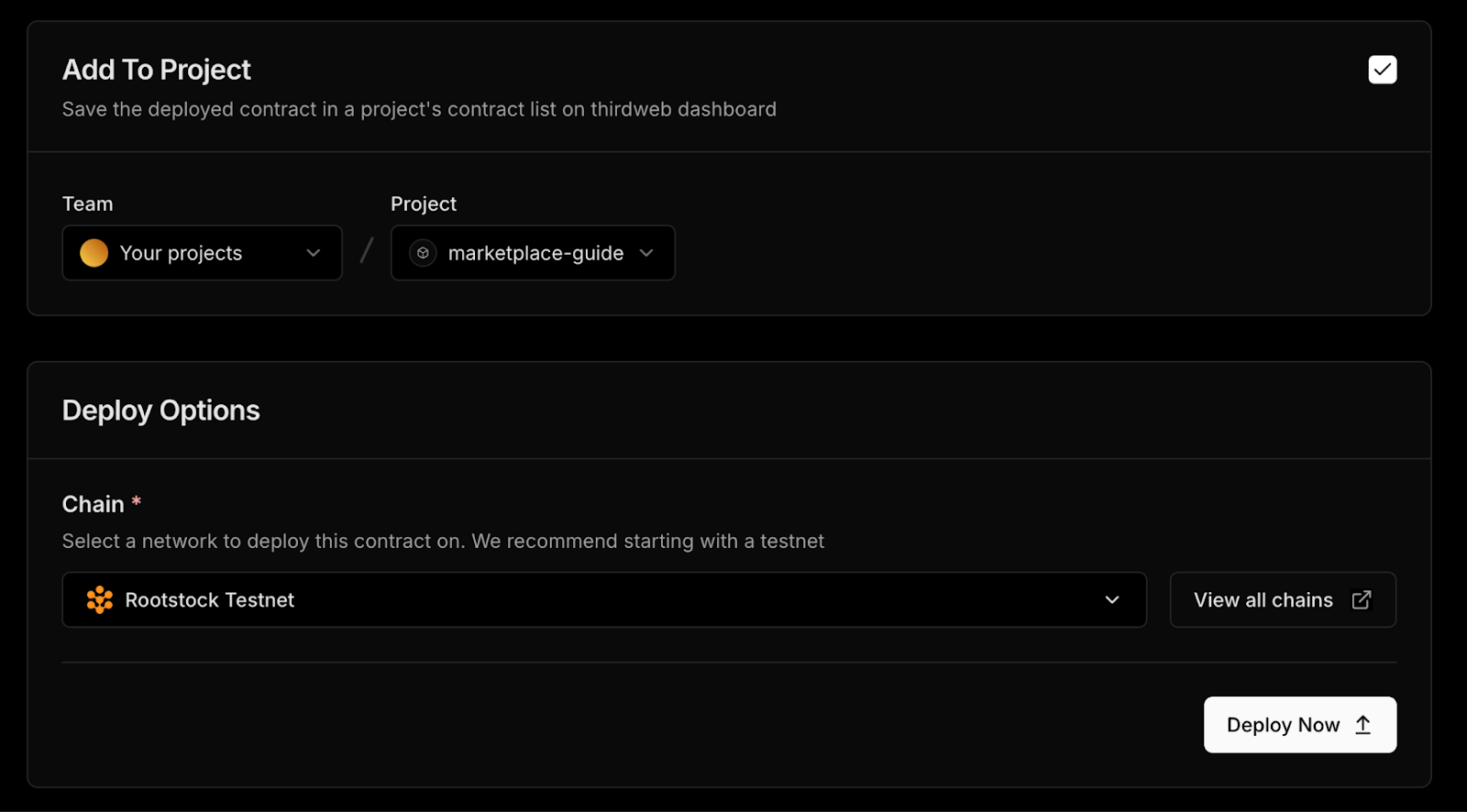 Thirdweb - Metadata Setup